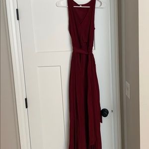 Burgundy mix dress
